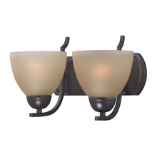 ELK Home Plus 1462BB/10 - Thomas - Kingston 2-Light Vanity Light in Oil Rubbed Bronze with Cafe Tint Glass