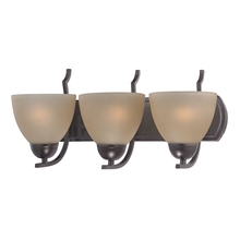 ELK Home Plus 1463BB/10 - Thomas - Kingston 3-Light Vanity Light in Oil Rubbed Bronze with Cafe Tint Glass