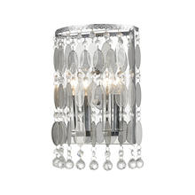 ELK Home Plus 15380/2 - Chamelon 2-Light Sconce in Polished Chrome with Perforated Stainless and Clear Crystal