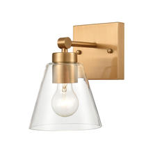 ELK Home Plus 18333/1 - East Point 1-Light Vanity Light in Satin Brass with Clear Glass
