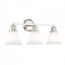 ELK Home Plus 2403-PN-MO - Alden 26'' Wide 3-Light Vanity Light - Polished Nickel, Matte Opal