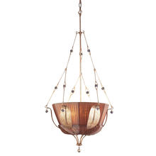 ELK Home Plus 2704/3 - OLIVISSA COLLECTION 3-LIGHT PENDANT in A BRONZED SILVER FINISH