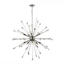 ELK Home Plus 33031/10 - Sprigny 10-Light Chandelier in Polished Nickel with Clear Crystal