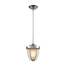 ELK Home Plus 33110/1 - Sturgis 1-Light Mini Pendant in Satin Nickel with Frosted Blown Glass