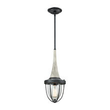 ELK Home Plus 33130/1 - Sturgis 1-Light Mini Pendant in Silvered Graphite with Clear Blown Glass