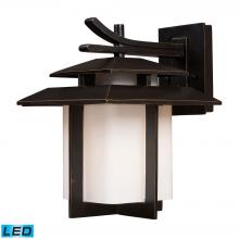 ELK Home Plus 42171/1-LED - Kanso 1-Light Outdoor Wall Lamp in Hazelnut Bronze - Includes LED Bulb