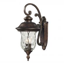 ELK Home Plus 45022/3 - Lafayette 3-Light Outdoor Wall Lamp in Regal Bronze