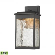 ELK Home Plus 45200/LED - Newcastle 1-Light Outdoor Wall Lamp in Textured Matte Black - Integrated LED