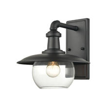 ELK Home Plus 45430/1 - Jackson 1-Light Outdoor Sconce in Matte Black with Clear Glass