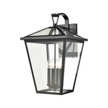 ELK Home Plus 45473/4 - Main Street 4-Light Outdoor Sconce in Black with Clear Glass Enclosure