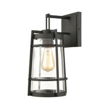 ELK Home Plus 45491/1 - Crofton 1-Light Outdoor Sconce in Charcoal with Clear Glass
