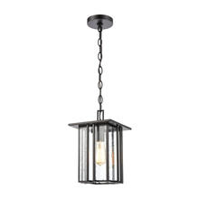 ELK Home Plus 46693/1 - Radnor 1-Light Hanging in Matte Black with Seedy Glass