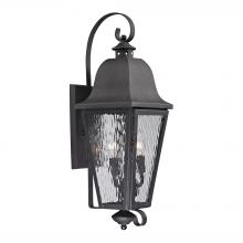 ELK Home Plus 47102/3 - Forged Brookridge 3-Light Outdoor Wall Lamp in Charcoal