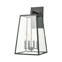 ELK Home Plus 47522/4 - Meditterano 4-Light Sconce in Matte Black with Seedy Glass
