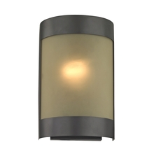 ELK Home Plus 5181WS/10 - 1-Light Wall Sconce in Oil Rubbed Bronze with Light Amber Glass