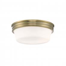 ELK Home Plus 5912-AN-MO - Galen 14'' Wide 3-Light Flush Mount - Antique Brass