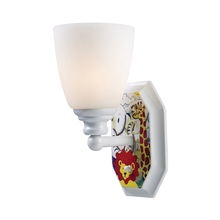 ELK Home Plus 60080-1 - Kidshine 1-Light Sconce At the Zoo in White