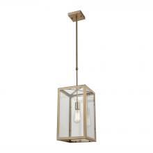 ELK Home Plus 63081-1 - Parameters 1-Light Chandelier in Satin Brass with Clear Glass