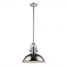 ELK Home Plus 66118-1 - Chadwick 1-Light Pendant in Polished Nickel with Matching Shades