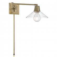 ELK Home Plus 6661-AN-CL - Dillon 6.75'' High 1-Light Swingarm Sconce - Antique Brass