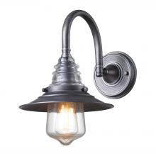 ELK Home Plus 66822-1 - Insulator Glass 1-Light Wall Lamp in Weathered Zinc
