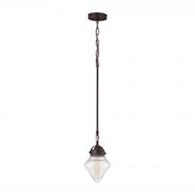 ELK Home Plus 67125/1 - Gramercy 1-Light Mini Pendant in Oil Rubbed Bronze with Clear Glass