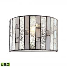 ELK Home Plus 70210/1-LED - Ethan 1-Light Sconce in Tiffany Bronze with Rippled/Art/Mercury Glass - Includes LED Bulb