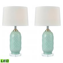 ELK Home Plus 77099/S2-LED - La Joliette 24'' High 2-Light Table Lamp - Set of 2 Pale Blue - Includes LED Bulbs