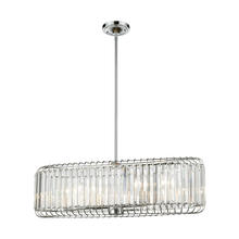 ELK Home Plus 81326/6 - Beaumont 6-Light Linear Chandelier in Polished Chrome with Clear Crystal