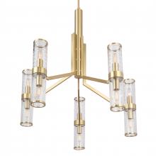 ELK Home Plus 8150-SB-CL - Stripe 31.75'' Wide 10-Light Chandelier - Satin Brass