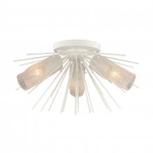 ELK Home Plus 82084/3 - Sea Urchin 20'' Wide 3-Light Semi Flush Mount - White Coral