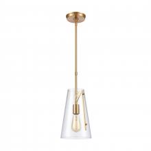 ELK Home Plus 82145/1 - Trustle 7'' Wide 1-Light Mini Pendant - Satin Brass