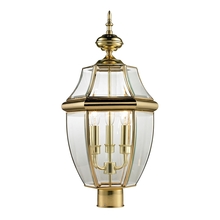 ELK Home Plus 8603EP/85 - Thomas - Ashford 3-Light Post Mount Lantern in Antique Brass - Large