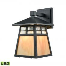 ELK Home Plus 87050/1-LED - Cottage 1-Light Outdoor Wall Lamp in Matte Black - Includes LED Bulb