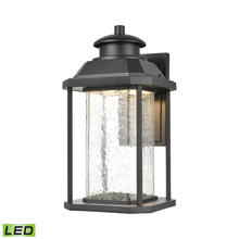 ELK Home Plus 87122/LED - Irvine Sconce in Matte Black with Seedy Glass - Integrated LED