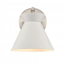 ELK Home Plus 89820/1 - Forme 7'' Wide 1-Light Vanity Light - White with Brushed Nickel