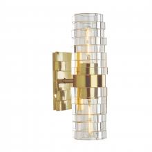 ELK Home Plus 9765-SB-IC - Murano 13.5'' High 2-Light Sconce - Satin Brass