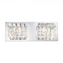 ELK Home Plus BV1002-0-15 - Crown 2-Light Vanity Sconce in Chrome with Clear Crystal
