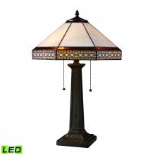 ELK Home Plus D1858-LED - Stone Filigree 24'' High 2-Light Table Lamp - Tiffany Bronze - Includes LED Bulbs