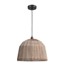 ELK Home Plus D4637 - Reaver 1-Light Pendant in Natural Finish with a Woven Jute Shade
