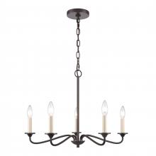 ELK Home Plus EC89687/5 - Quinn 24'' Wide 5-Light Chandelier - Old Bronze