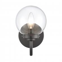 ELK Home Plus EC89930/1 - Fairbanks 8.5'' High 1-Light Sconce - Matte Black with Clear