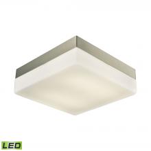 ELK Home Plus FML2030-10-16M - Wyngate 2-Light Square Integrated LED Flush Mount in Satin Nickel with Opal Glass - Large