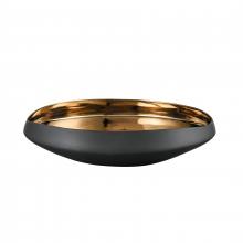 ELK Home Plus H0017-9745 - Greer Bowl - Low Black and Gold Glazed (2 pack)