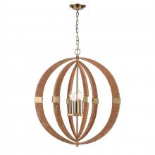 ELK Home Plus H0019-9620 - Pyrus 27'' Wide 4-Light Pendant - Brown