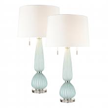 ELK Home Plus S0019-8039/S2 - Mariani 34'' High 2-Light Table Lamp - Set of 2 Blue
