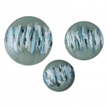 ELK Home Plus S0806-11356/S3 - Spindrift Dimensional Wall Art - Set of 3 Seafoam Green Enamel