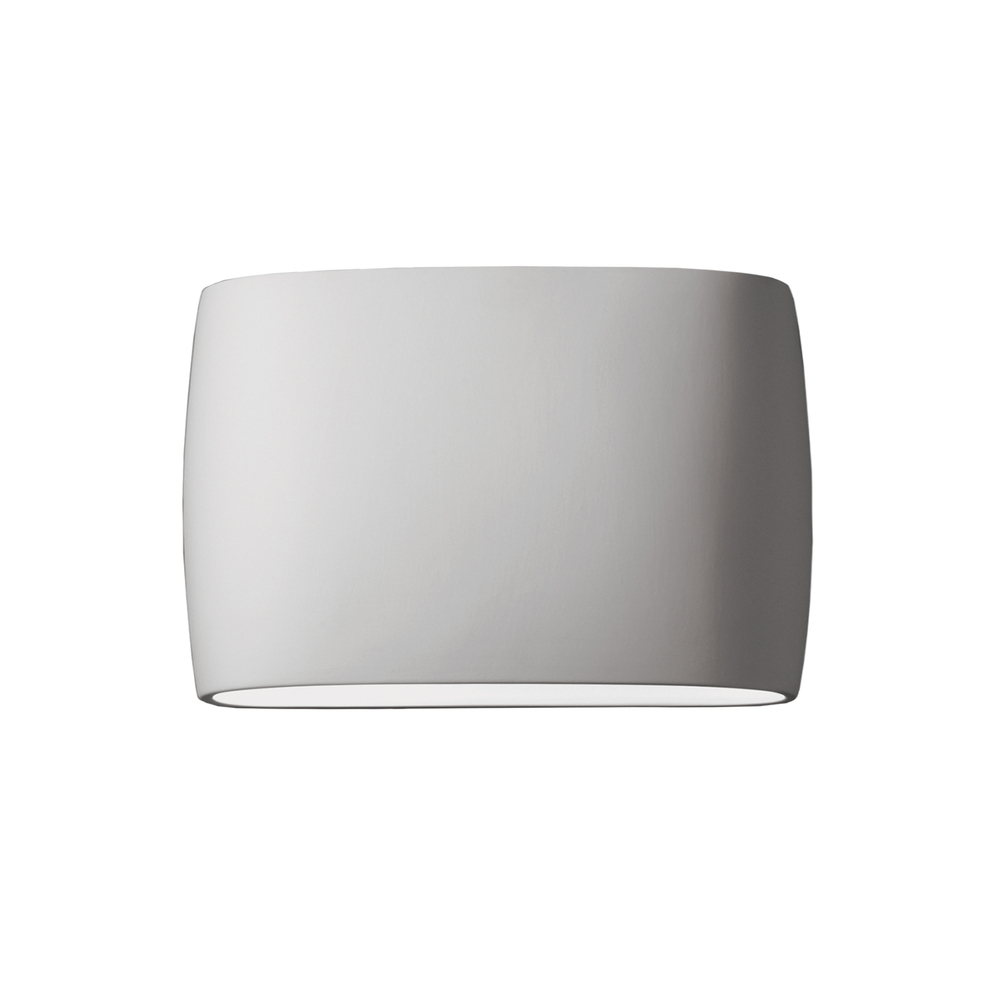 Wide ADA Large Oval Outdoor LED Wall Sconce - Open Top & Bottom
