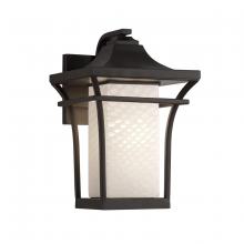 Justice Design Group FSN-7521W-WEVE-DBRZ - Summit Small 1-Light LED Outdoor Wall Sconce