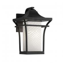 Justice Design Group FSN-7521W-WEVE-MBLK - Summit Small 1-Light LED Outdoor Wall Sconce